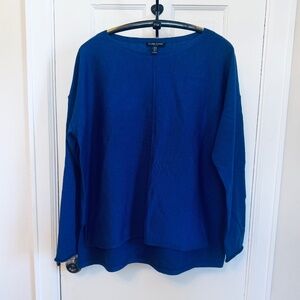 EILEEN FISHER Merino Wool Sweater in Purple/Blue (size petite medium)